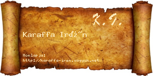 Karaffa Irén névjegykártya