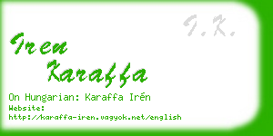 iren karaffa business card